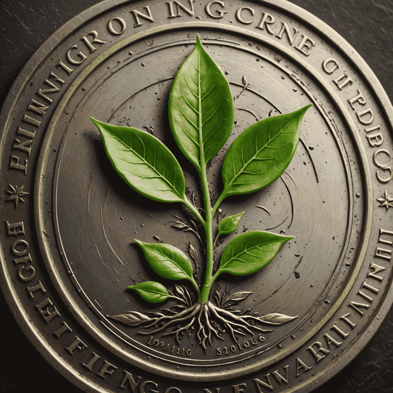 FinGrow logo - A stylized green sprout growing from a coin, symbolizing financial growth and education