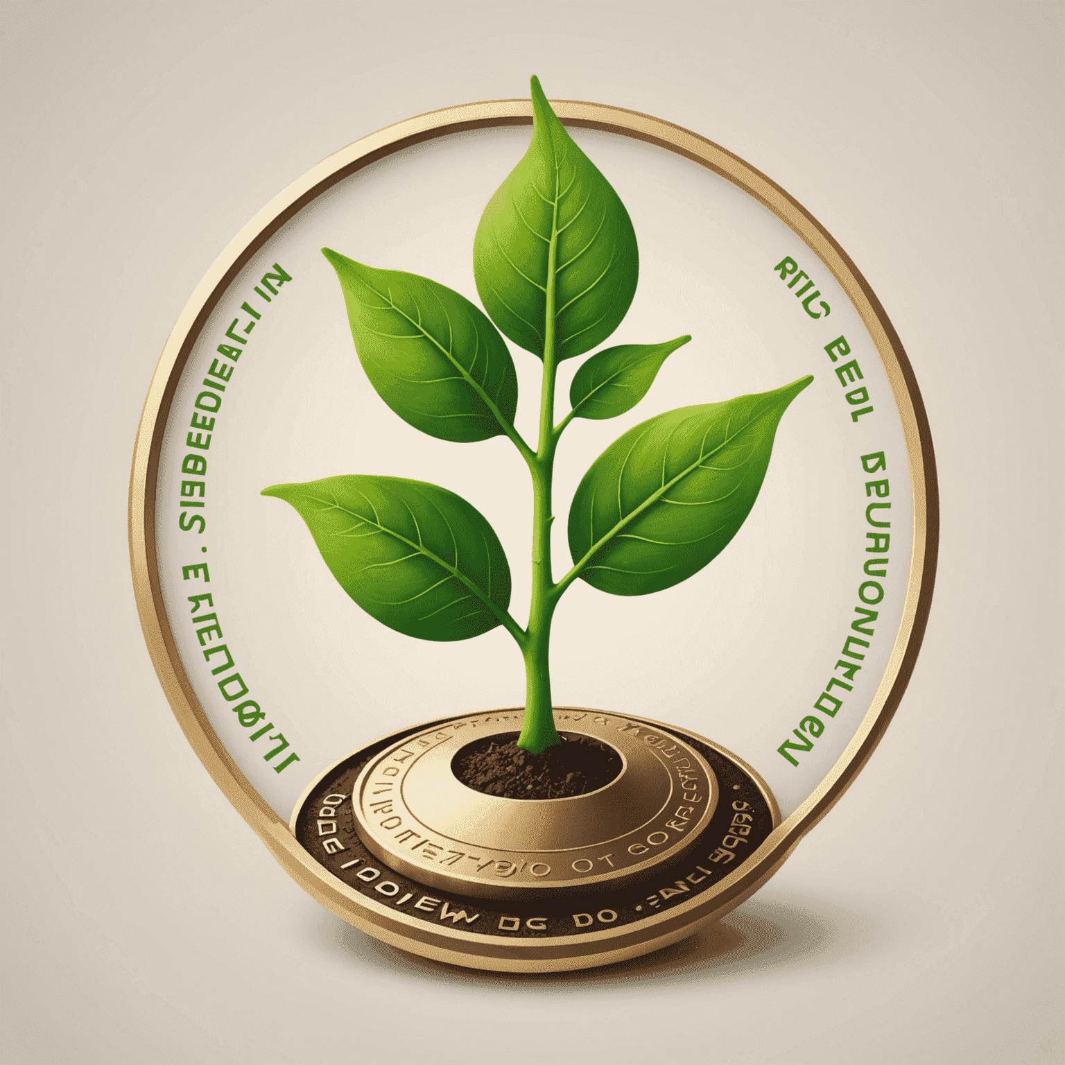 FinGrow logo - A stylized green sprout growing from a coin, symbolizing financial growth and education